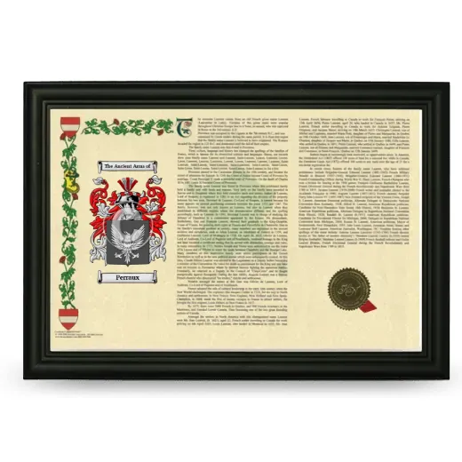 Perraux Armorial Landscape Framed - Black