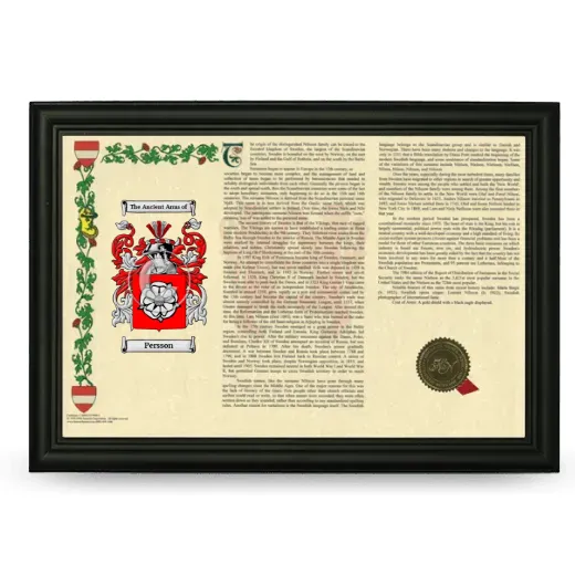 Persson Armorial Landscape Framed - Black