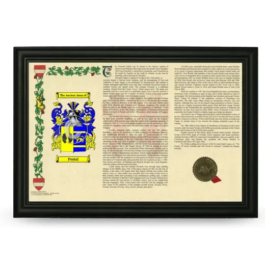 Pestal Armorial Landscape Framed - Black