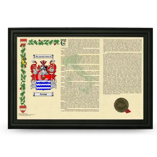 Petrini Armorial Landscape Framed - Black