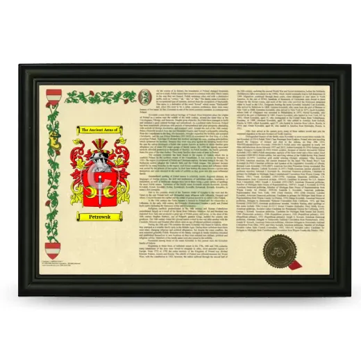 Petrowsk Armorial Landscape Framed - Black
