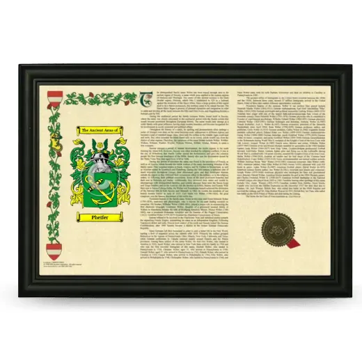 Pheifer Armorial Landscape Framed - Black