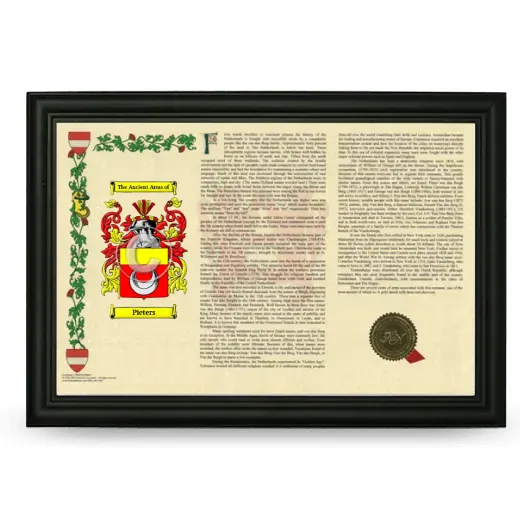 Pieters Armorial Landscape Framed - Black