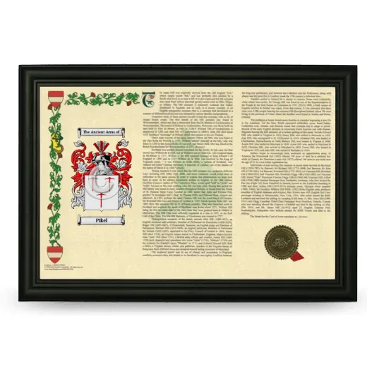 Pikel Armorial Landscape Framed - Black
