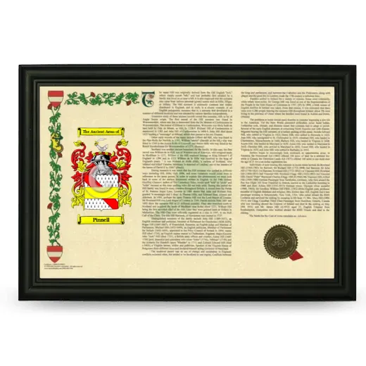 Pinnell Armorial Landscape Framed - Black