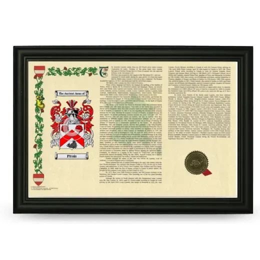 Pitois Armorial Landscape Framed - Black