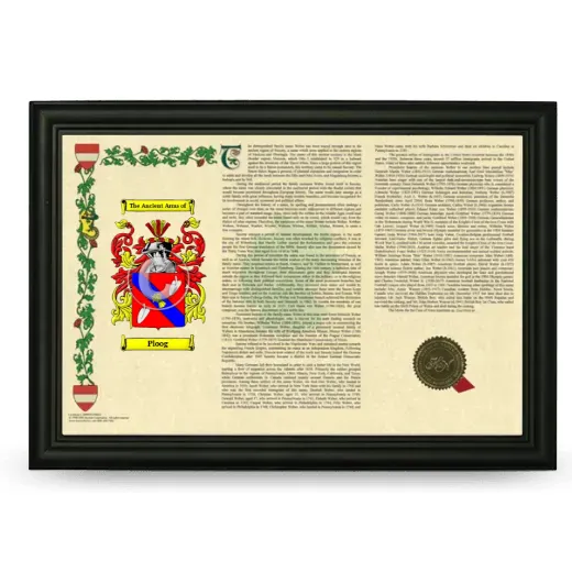 Ploog Armorial Landscape Framed - Black