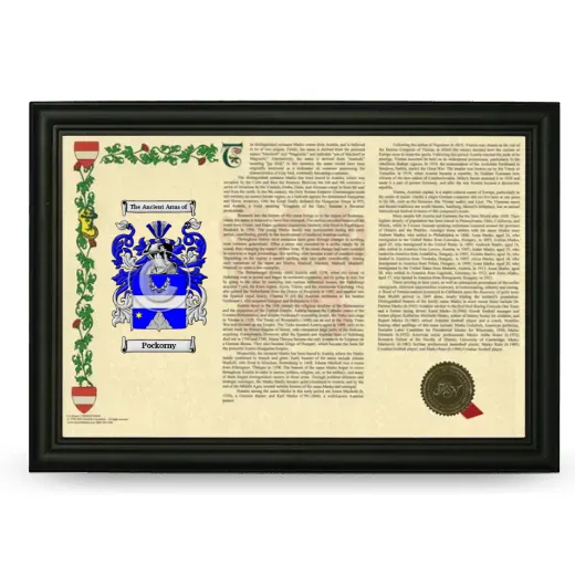 Pockorny Armorial Landscape Framed - Black