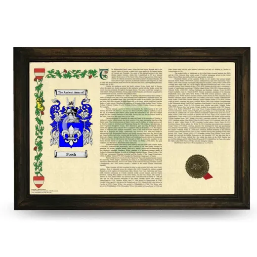 Posch Armorial Landscape Framed - Brown