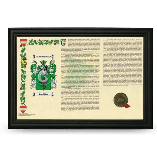 Pradillos Armorial Landscape Framed - Black