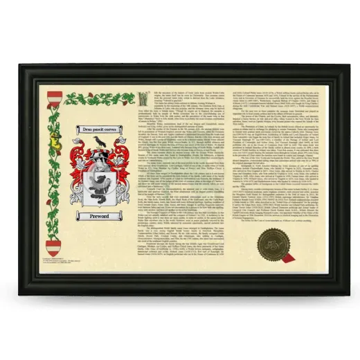 Preword Armorial Landscape Framed - Black