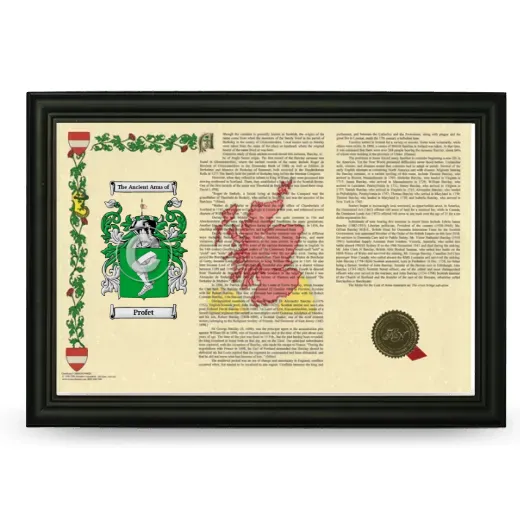 Profet Armorial Landscape Framed - Black