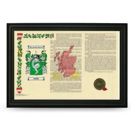 Profitt Armorial Landscape Framed - Black
