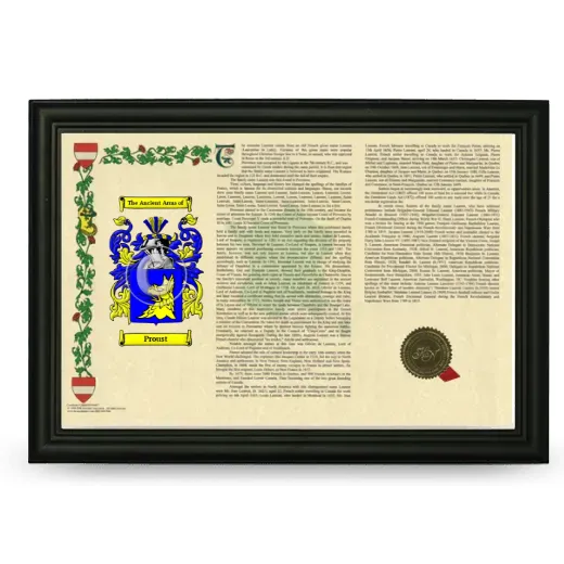 Proust Armorial Landscape Framed - Black