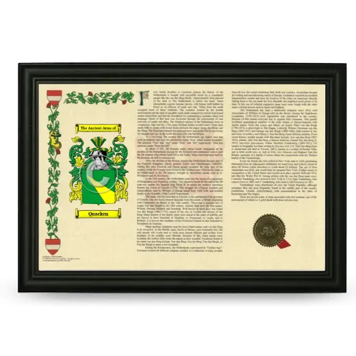 Quacken Armorial Landscape Framed - Black