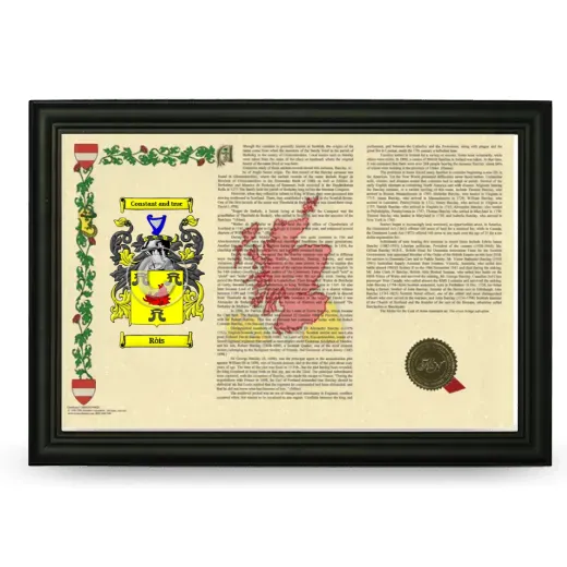 Ròis Armorial Landscape Framed - Black