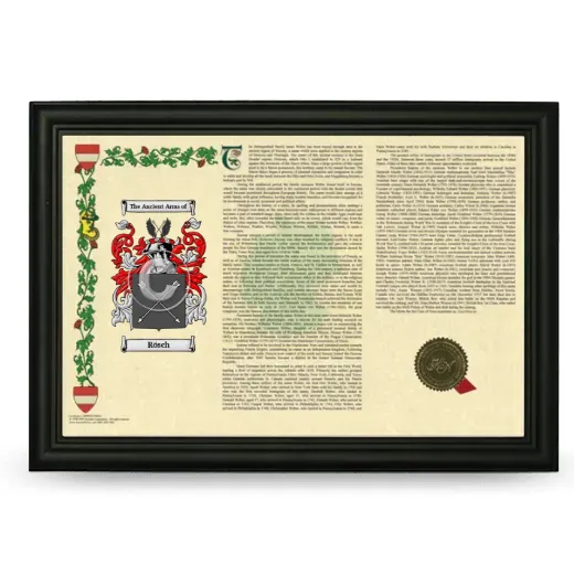 Rösch Armorial Landscape Framed - Black