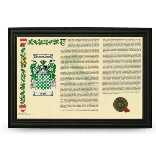 Radisa Armorial Landscape Framed - Black