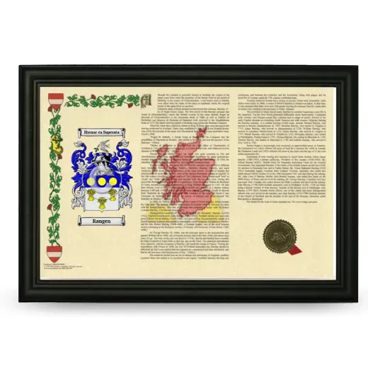Rangen Armorial Landscape Framed - Black