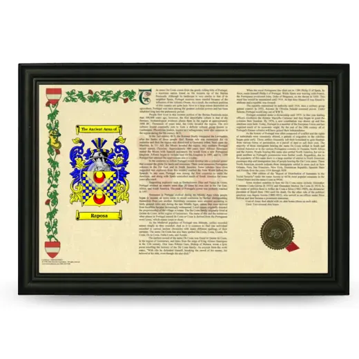 Raposa Armorial Landscape Framed - Black