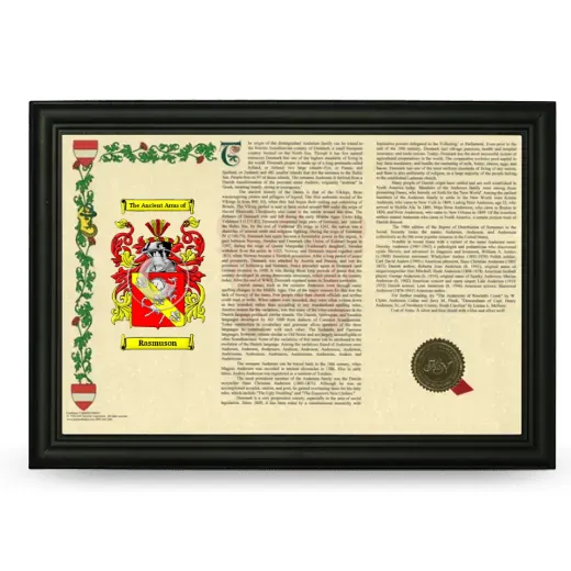 Rasmuson Armorial Landscape Framed - Black