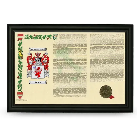 Rattaro Armorial Landscape Framed - Black