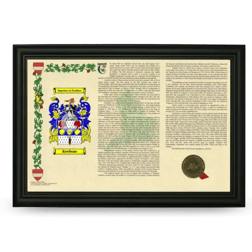 Rawbone Armorial Landscape Framed - Black
