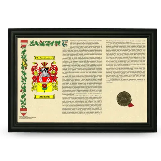 Reitmann Armorial Landscape Framed - Black