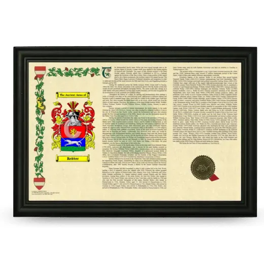 Reitter Armorial Landscape Framed - Black
