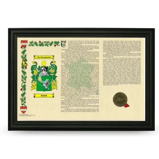 Remie Armorial Landscape Framed - Black