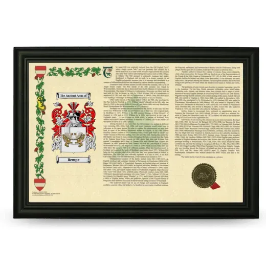 Rempe Armorial Landscape Framed - Black