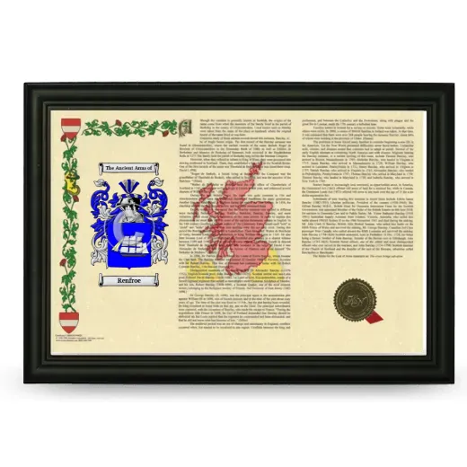 Renfroe Armorial Landscape Framed - Black