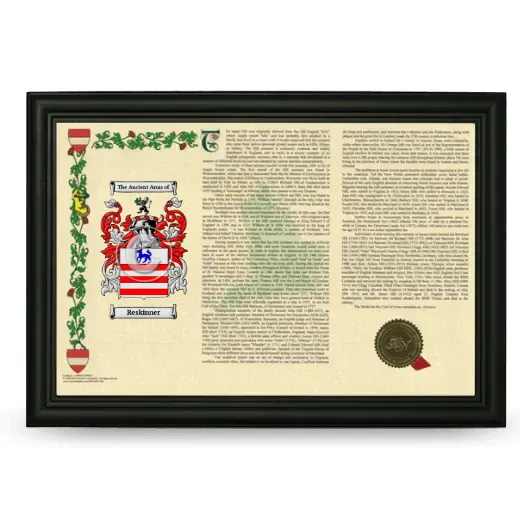 Reskinner Armorial Landscape Framed - Black