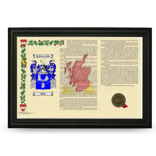 Retie Armorial Landscape Framed - Black