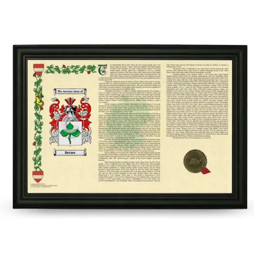 Retzer Armorial Landscape Framed - Black