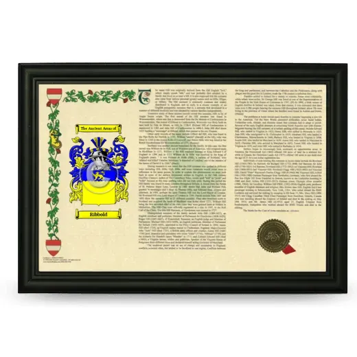 Ribbold Armorial Landscape Framed - Black