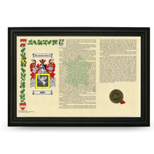 Riffle Armorial Landscape Framed - Black