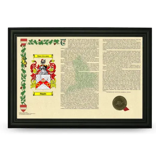 Riggin Armorial Landscape Framed - Black