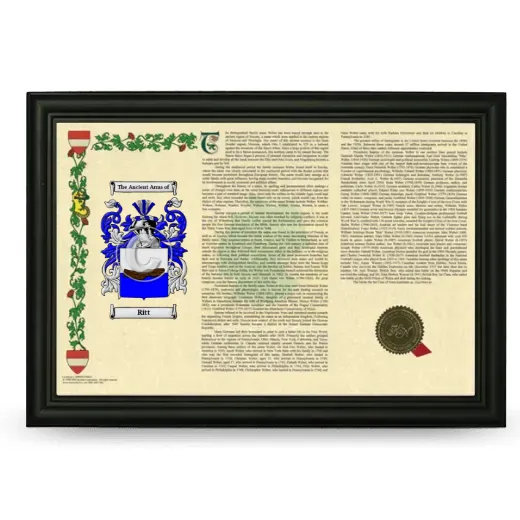 Ritt Armorial Landscape Framed - Black
