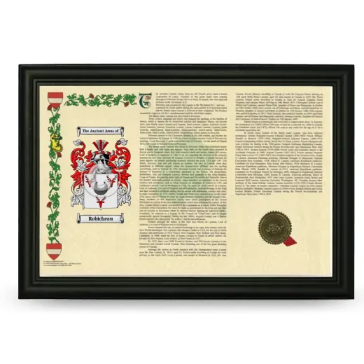 Robicheau Armorial Landscape Framed - Black
