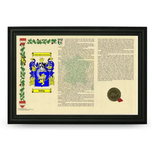 Roling Armorial Landscape Framed - Black