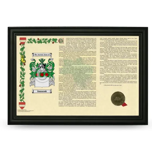 Romanuk Armorial Landscape Framed - Black