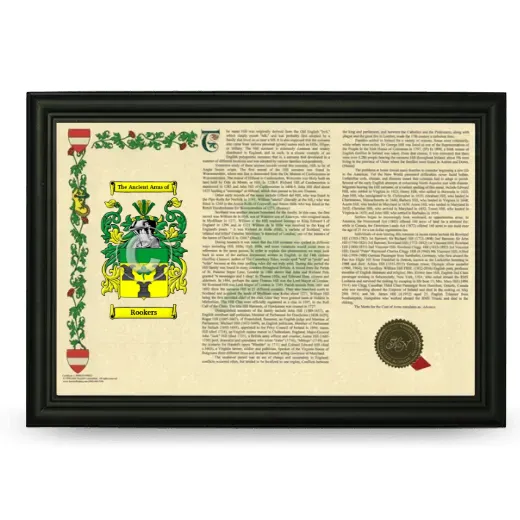 Rookers Armorial Landscape Framed - Black