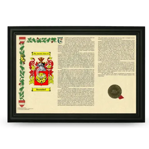 Rosendorf Armorial Landscape Framed - Black