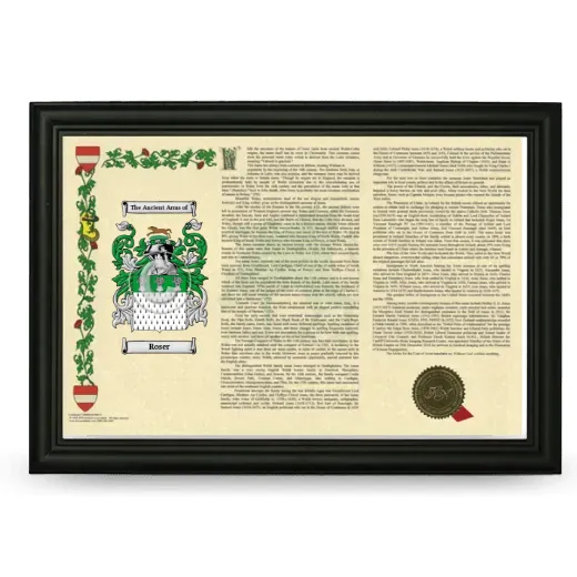 Roser Armorial Landscape Framed - Black