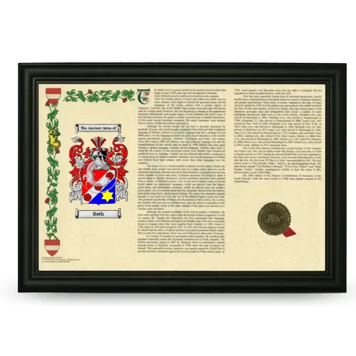 Roth Armorial Landscape Framed - Black