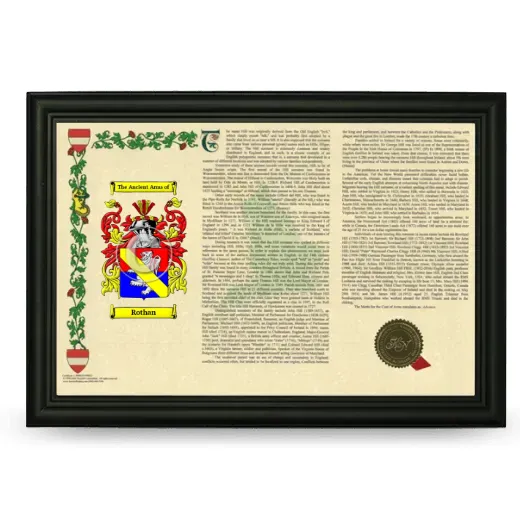 Rothan Armorial Landscape Framed - Black