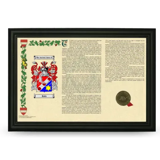 Rots Armorial Landscape Framed - Black