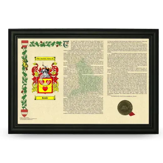 Roule Armorial Landscape Framed - Black