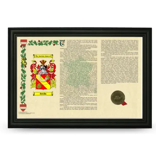 Roulin Armorial Landscape Framed - Black